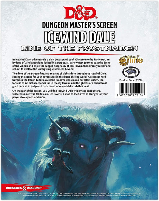 Icewind Dale: Rime of the Frostmaiden - DM Screen