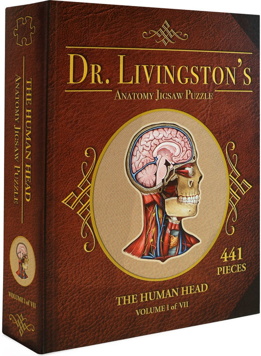 Jigsaw Puzzle: Dr. Livingston's Anatomy - The Human Head (538 Pieces)