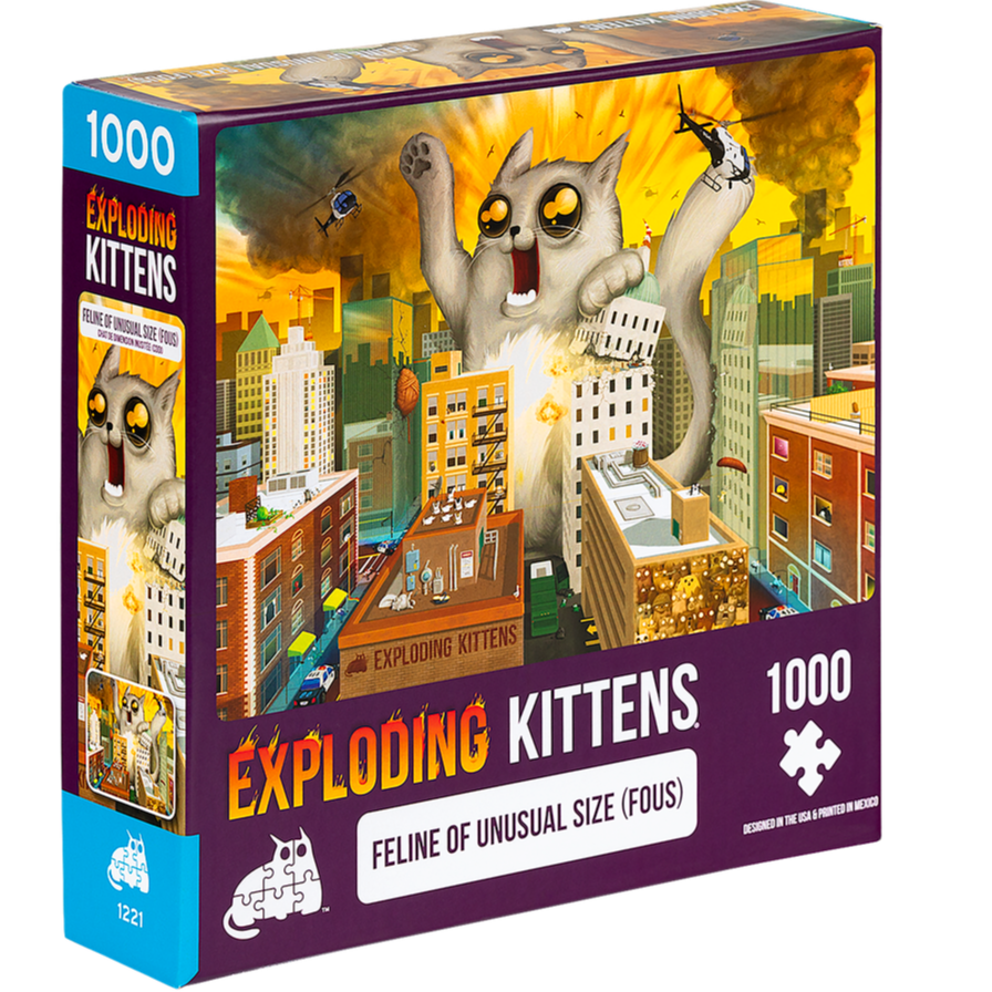 Jigsaw Puzzle: Exploding Kittens - Feline of Unusual Size (1000 Pieces)