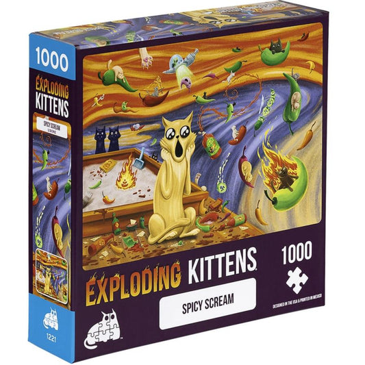 Jigsaw Puzzle: Exploding Kittens - Spicy Scream (1000 Pieces)