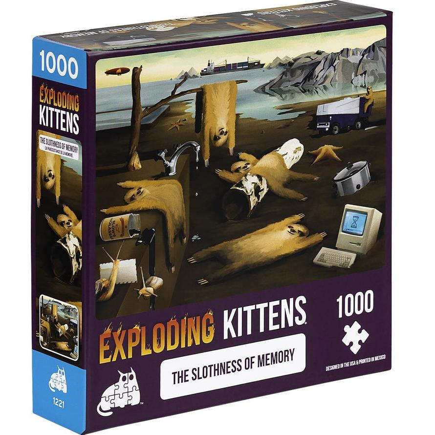 Jigsaw Puzzle: Exploding Kittens - The Slothness of Memory (1000 Pieces)