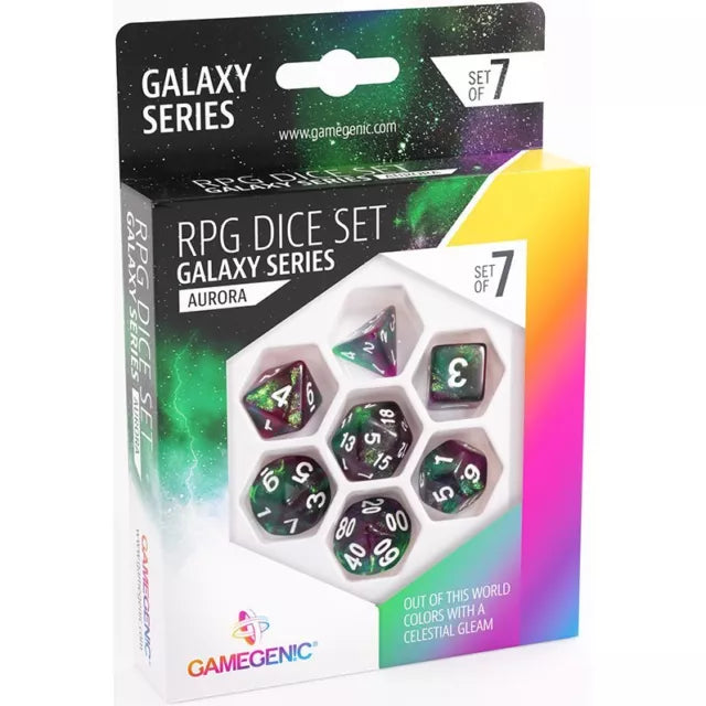 Gamegenic - Galaxy Series - Aurora - RPG Dice Set